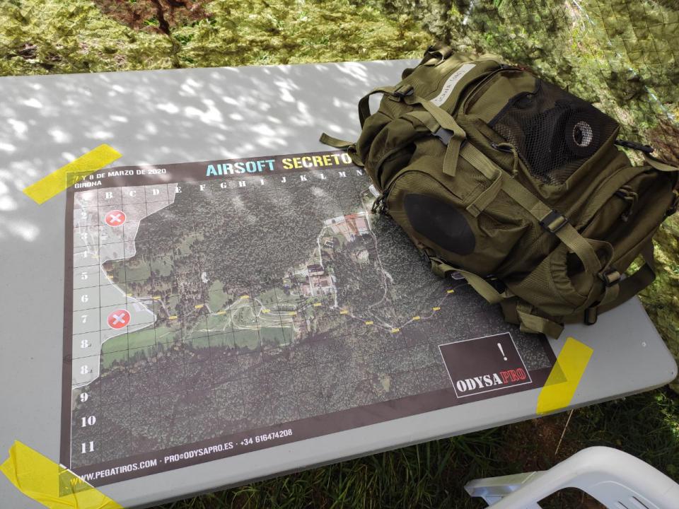 mapa milsim airsoft, mochila